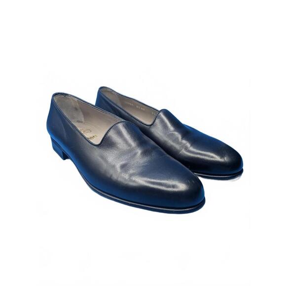 PAUL STUART x GRENSON Size 7.5 Black Leather Loafers Mens - Picture 1 of 13